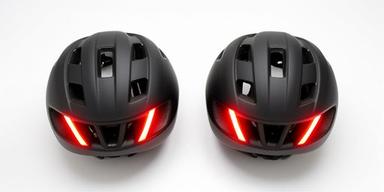 Casco da bici moderno con luci LED