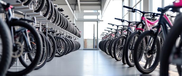 Selezione di biciclette elettriche in negozio